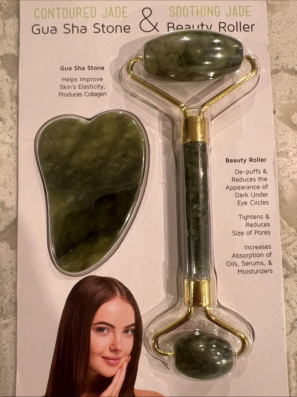 Gua Sha Stone and Beauty Roller